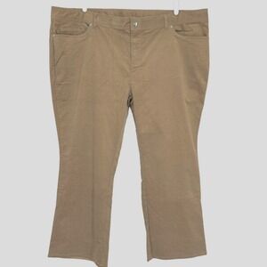 Women with Control Corduroy High Rise Straight Stretch Brown Pants Plus 26WP NWT